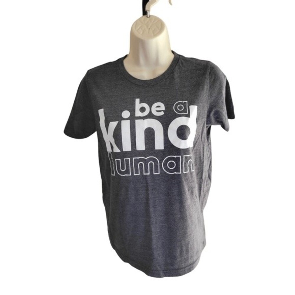 Bella + Canvas "Be a Kind Human" Dark Heather Gray T Shirt Size XL